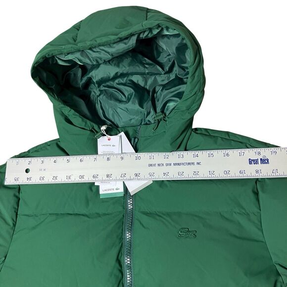 Lacoste Puffer Jacket Mens S Green Quilted Water Repellent *NEEDS REPAIR* BH3522 - Picture 13 of 16